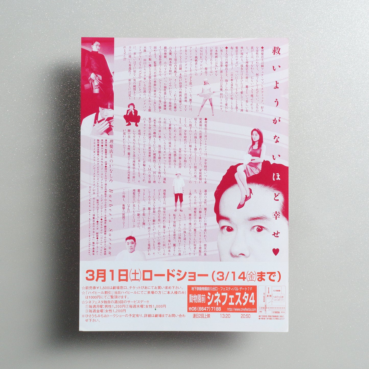 Barber's Sorrow B5 Flyer - reverse
