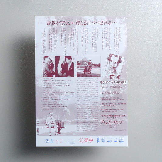 Forrest Gump 1995 B5 Flyer - reverse