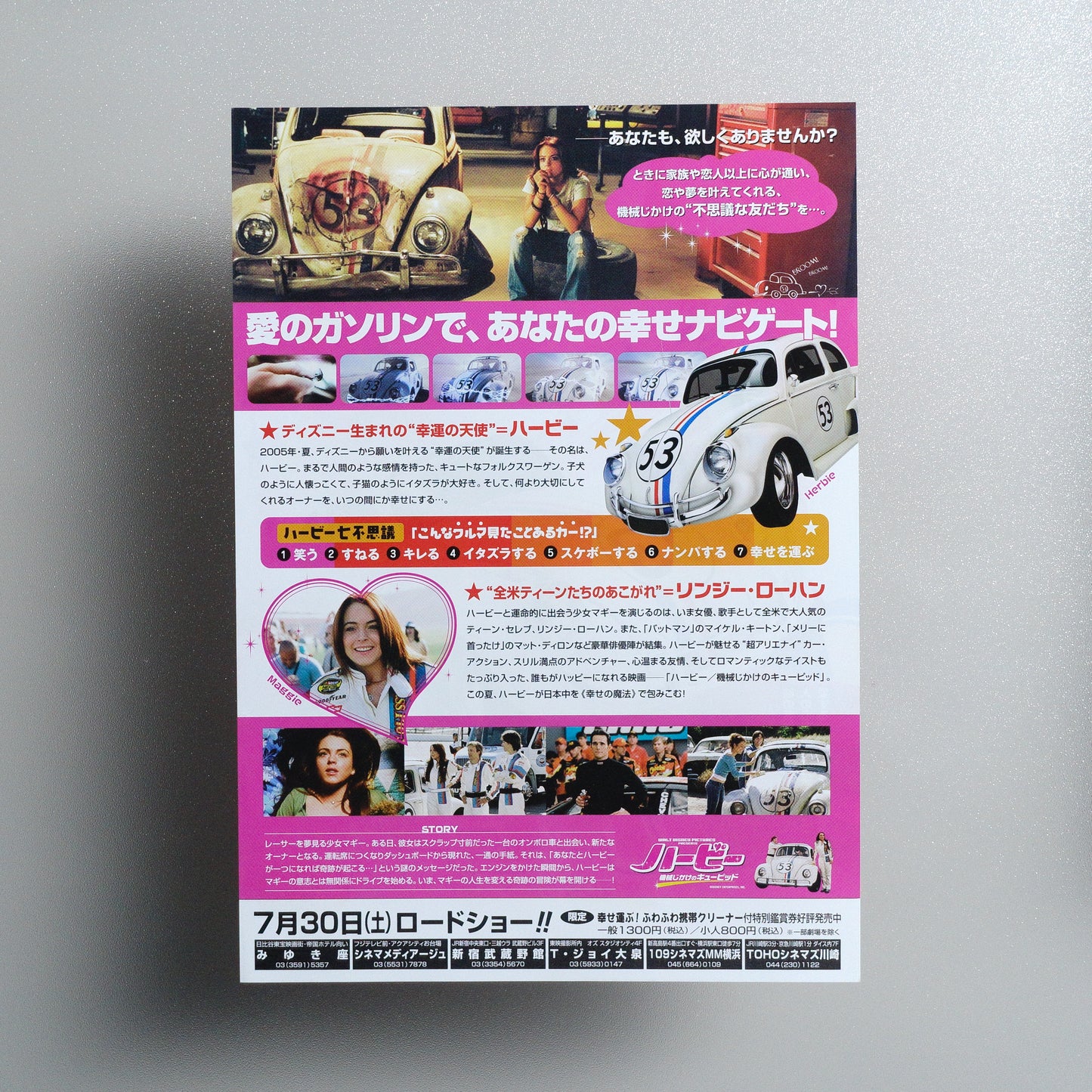 Herbie: Fully Loaded 2005 B5 Flyer - reverse