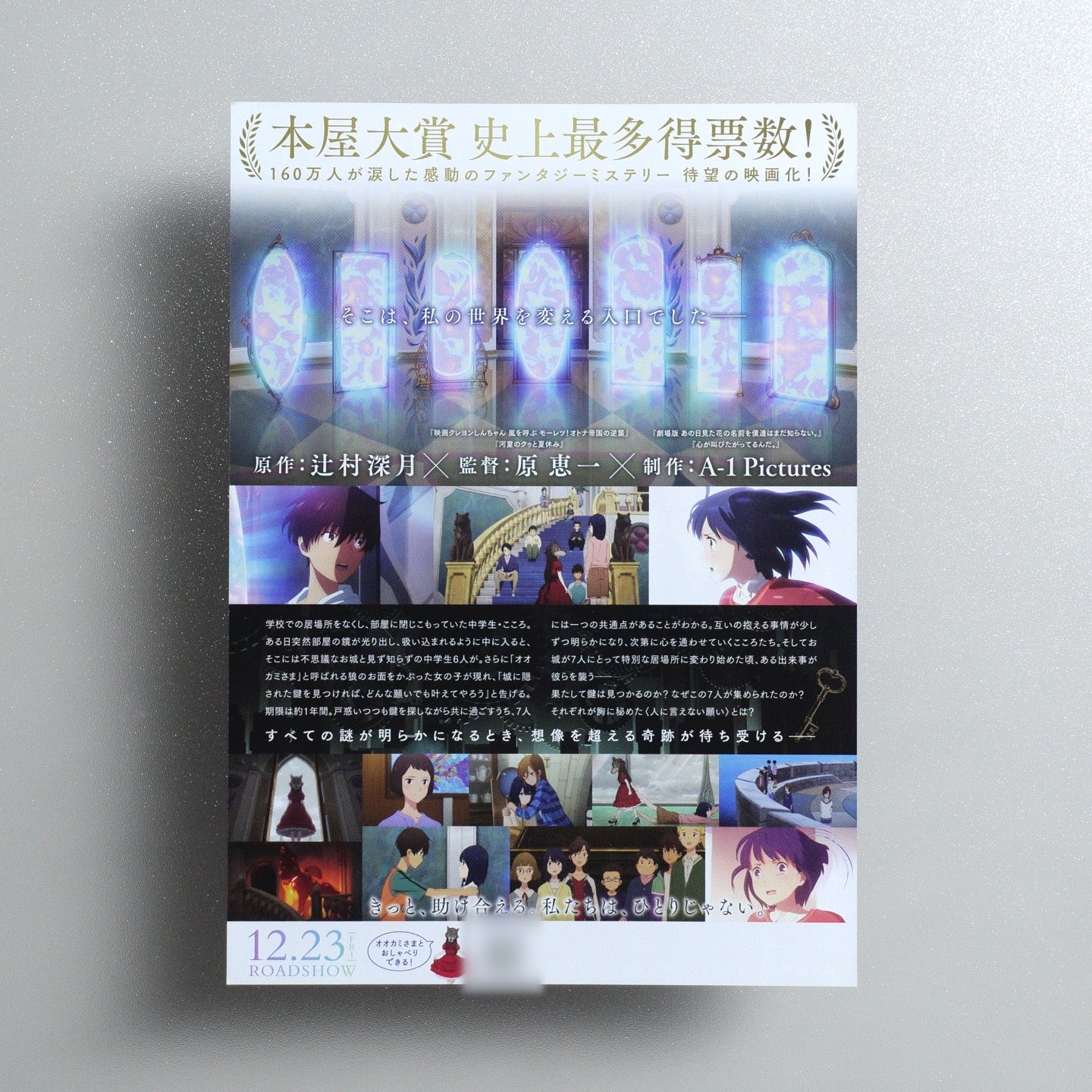 Lonely Castle in the Mirror 2022 Japanese B5 Movie Flyer - reverse