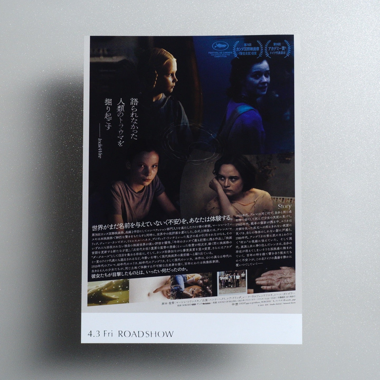 Sound of Falling 2025 Japanese B5 Movie Flyer - reverse