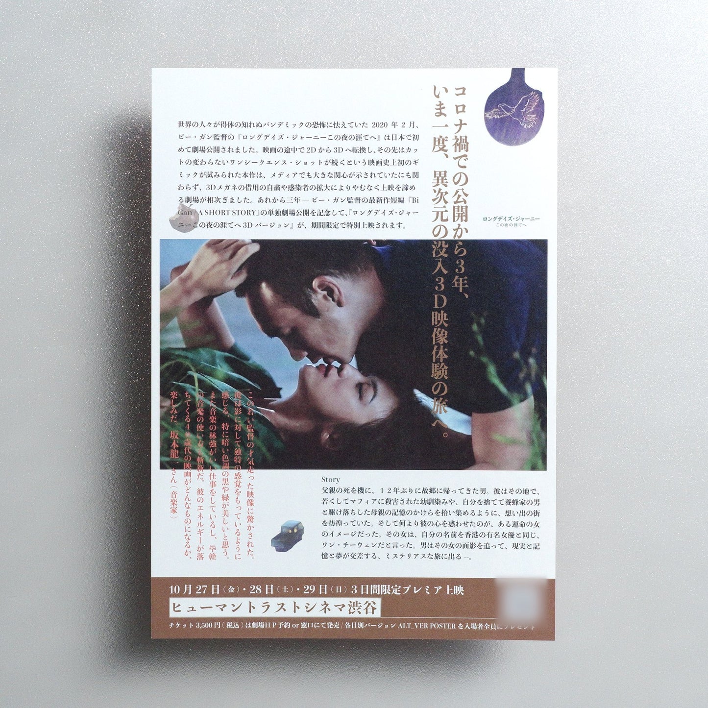 Long Day’s Journey Into Night 2020 Japanese B5 Movie Flyer - side C