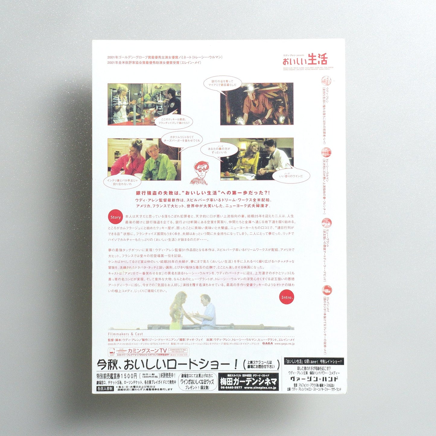 Small Time Crooks 2001 Japanese B5 Movie Flyer - reverse