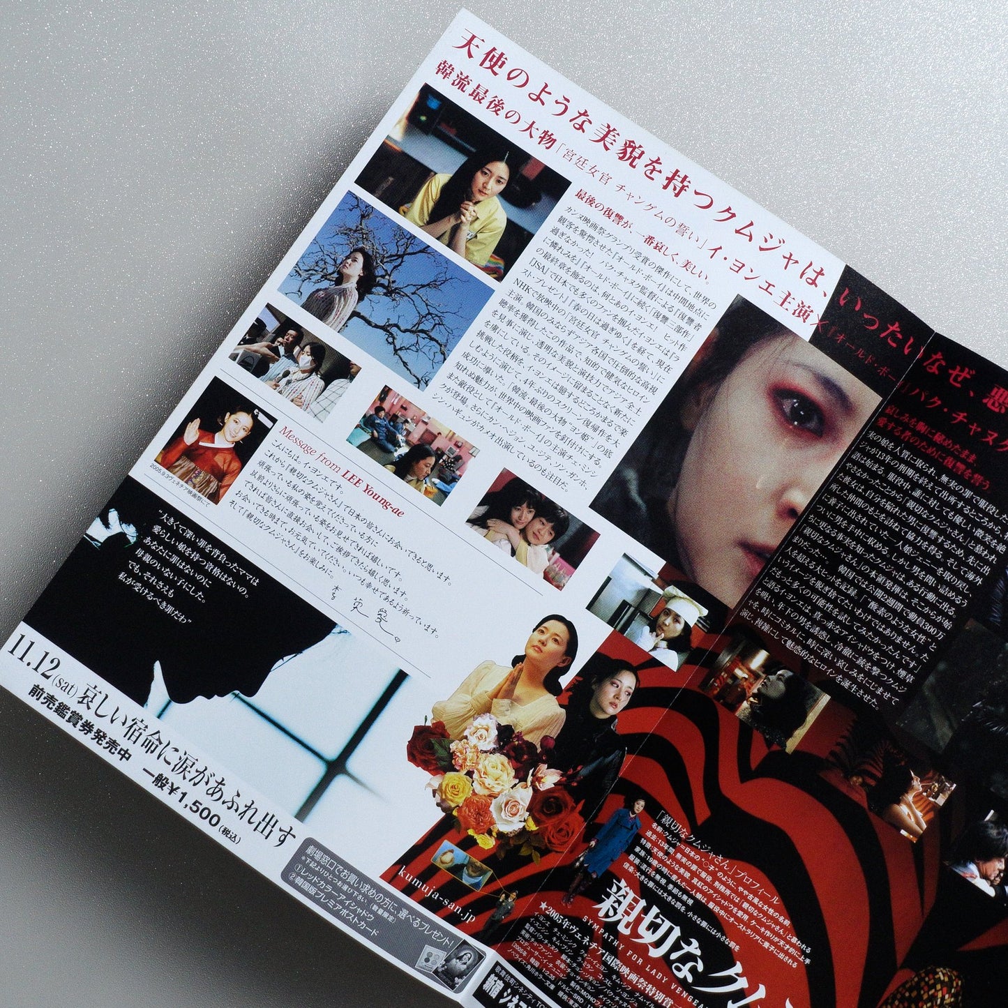 Sympathy for Lady Vengeance 2005 Japanese B5 Folded Flyer - side C