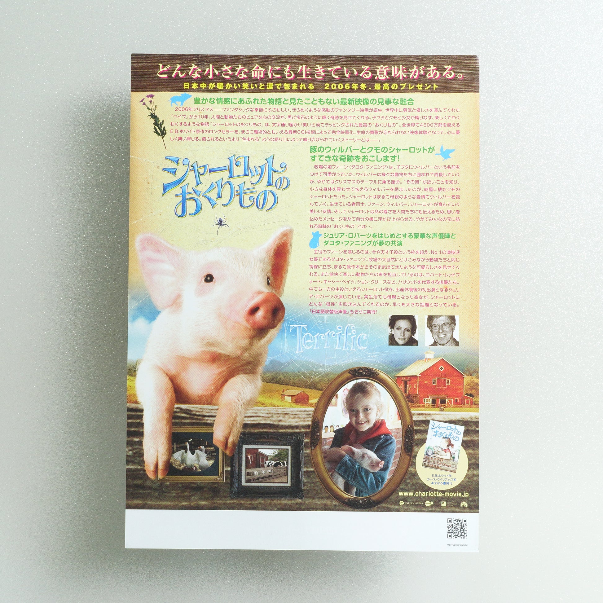 Charlotte's Web B5 Flyer - reverse