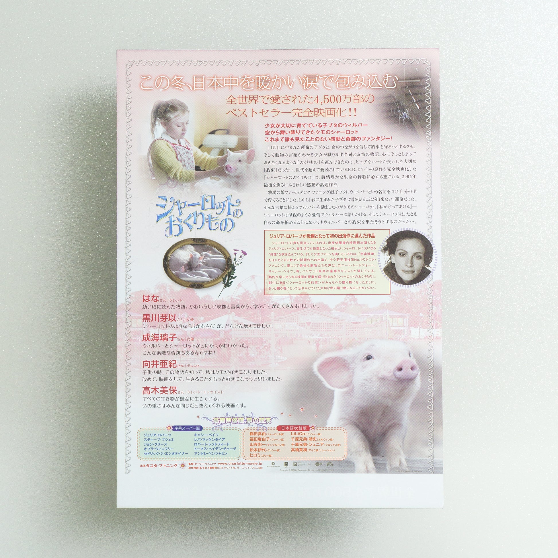 Charlotte's Web B5 Flyer - reverse