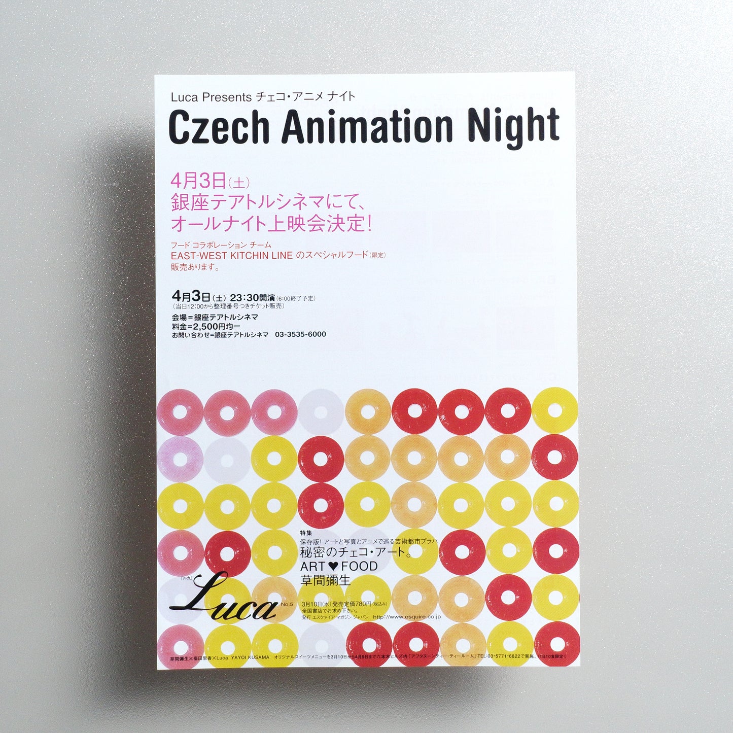 Czech Animation Night B5 Flyer - front