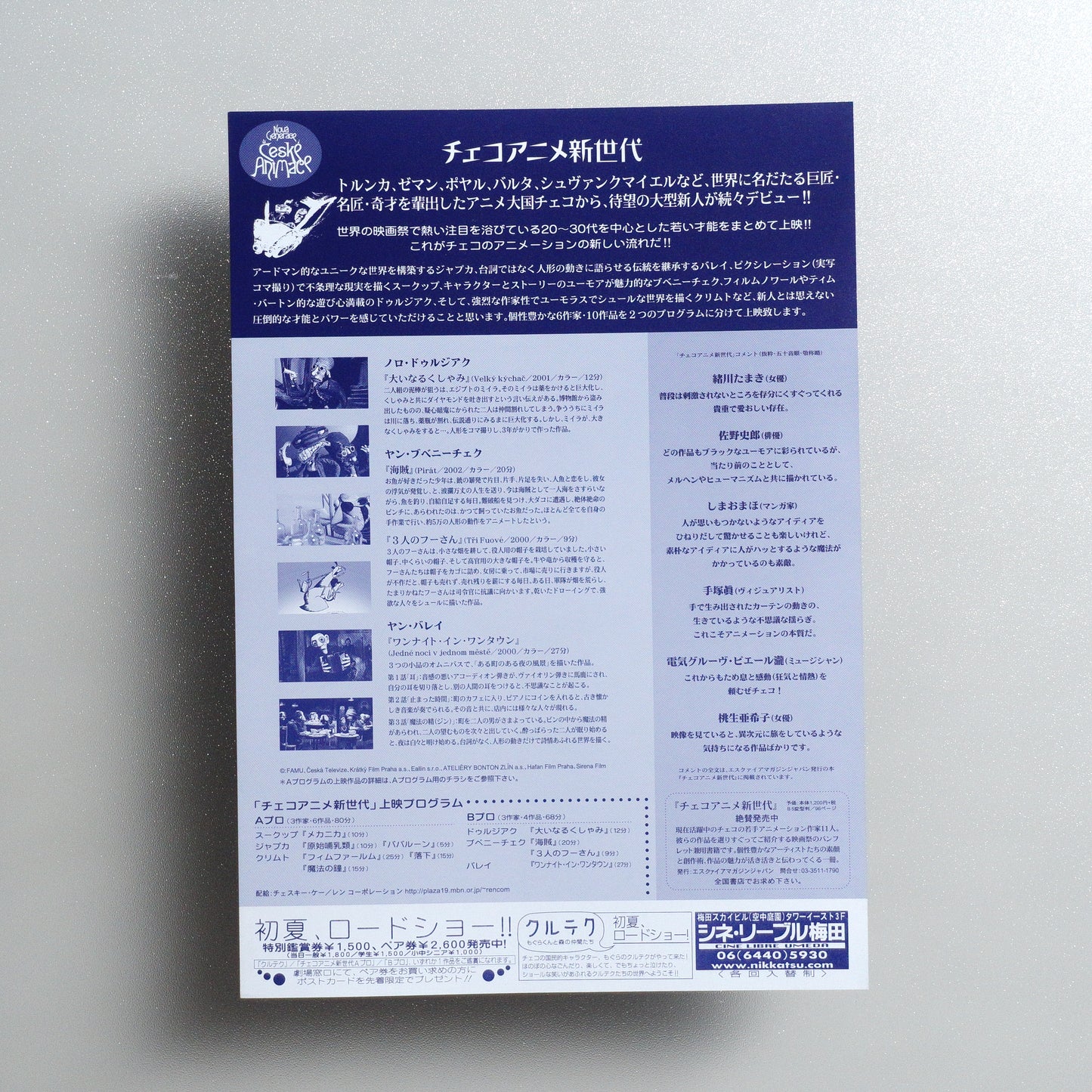 Czech Animation: New Generation B5 Flyer - reverse