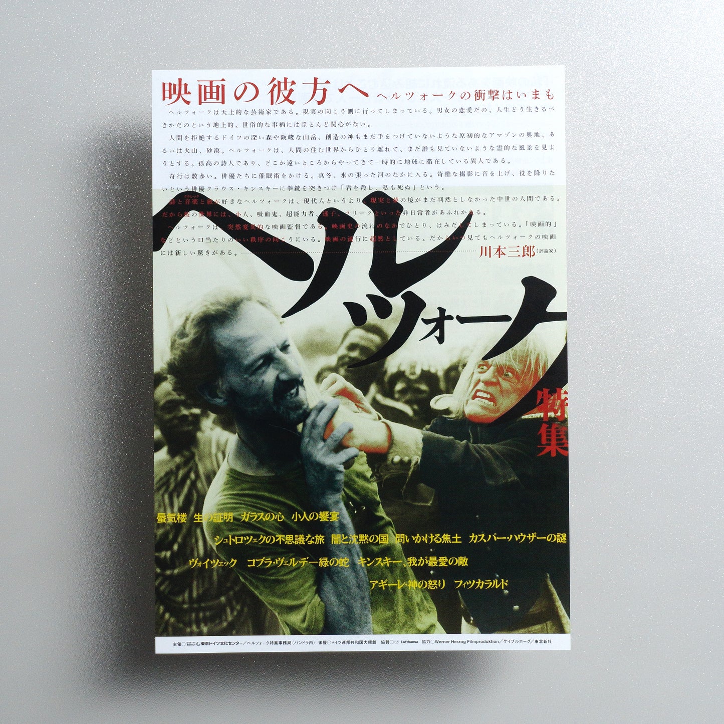 Werner Herzog Special Program 2001 B5 Flyer - front