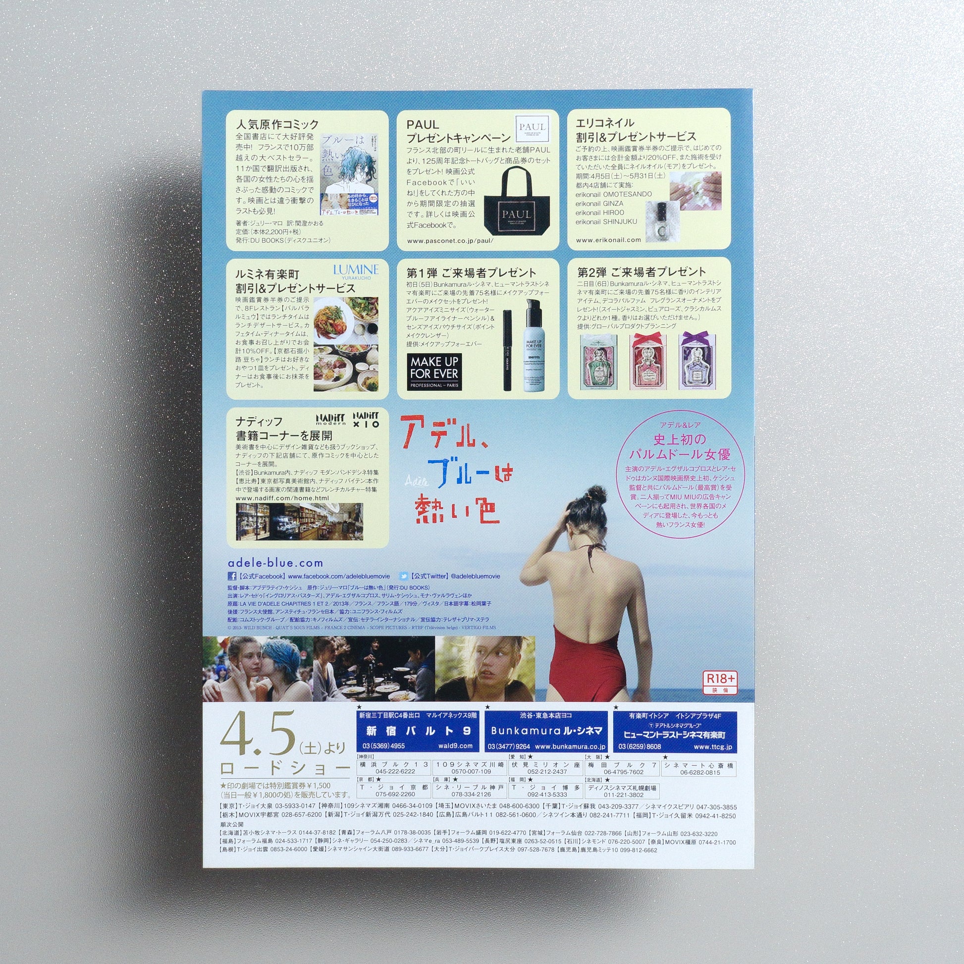 Blue Is the Warmest Colour B5 Folded Flyer - reverse