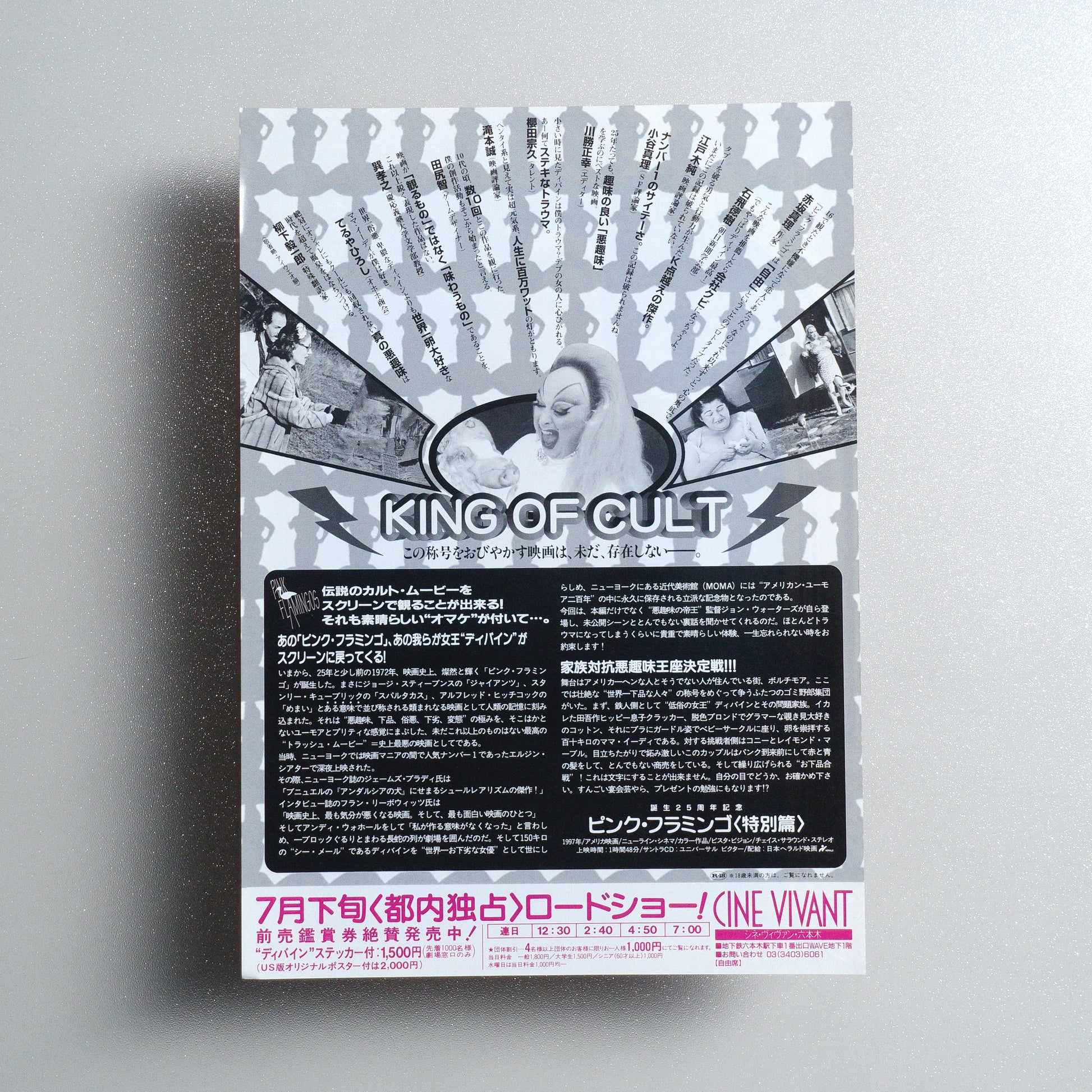 Pink Flamingos Japanese B5 Flyer - reverse