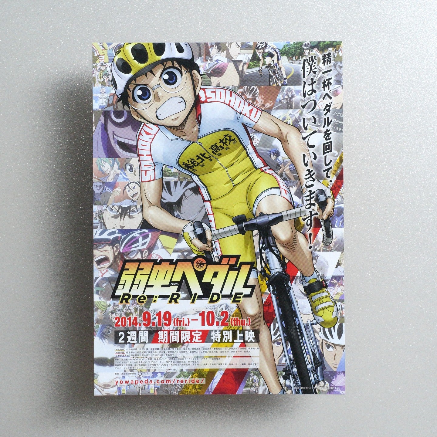Yowamushi Pedal Re:RIDE 2014 Japanese B5 Movie Flyer - front