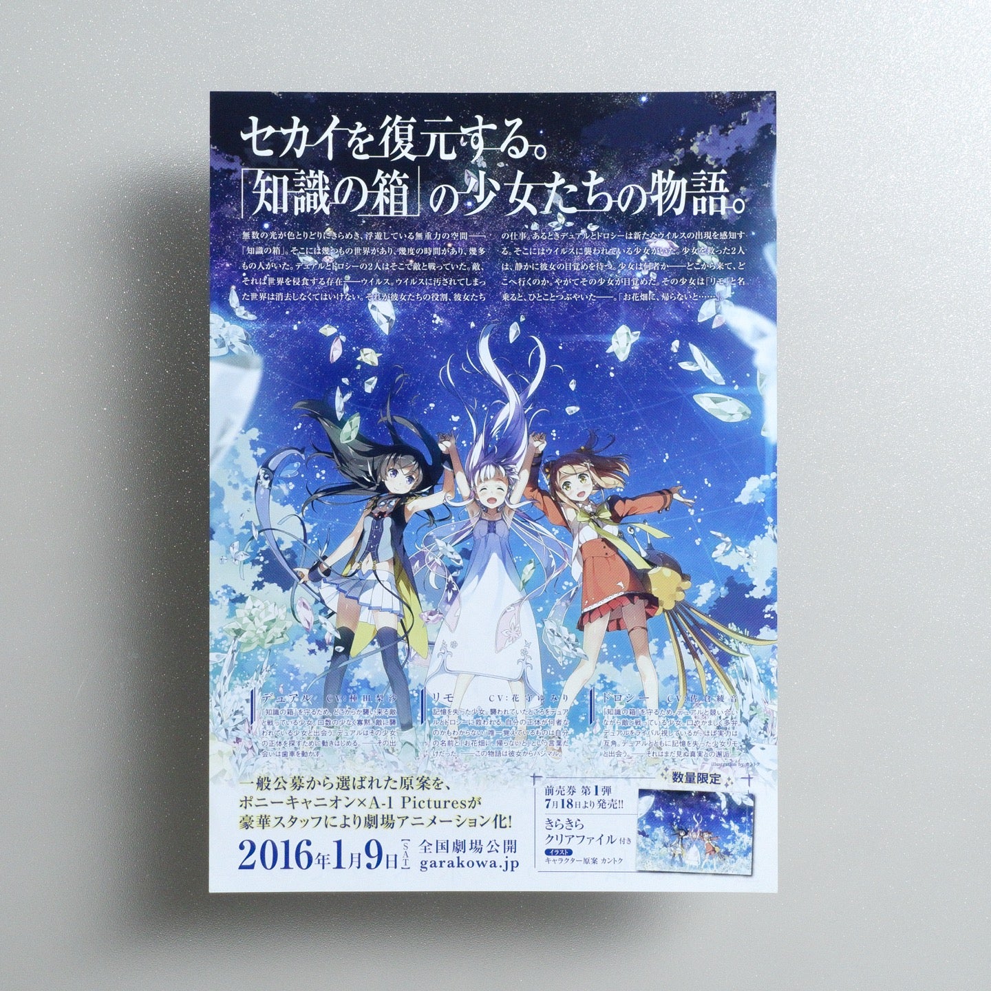 Vitreous Flower & Destroy the World 2015 Japanese B5 Movie Flyer - reverse