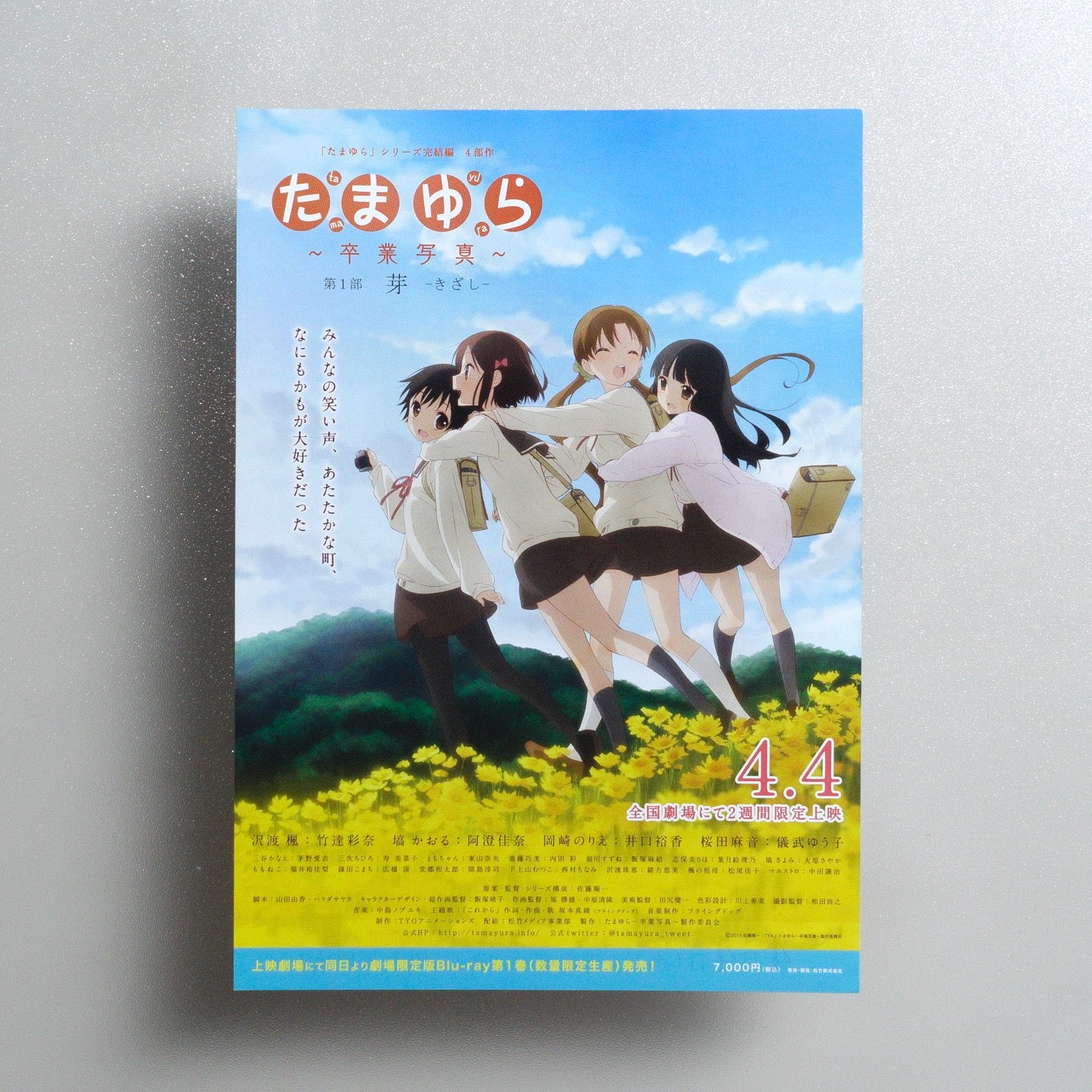 Tamayura: Graduation Photo Part 1 - Kizashi 2015 Japanese B5 Movie Flyer - front