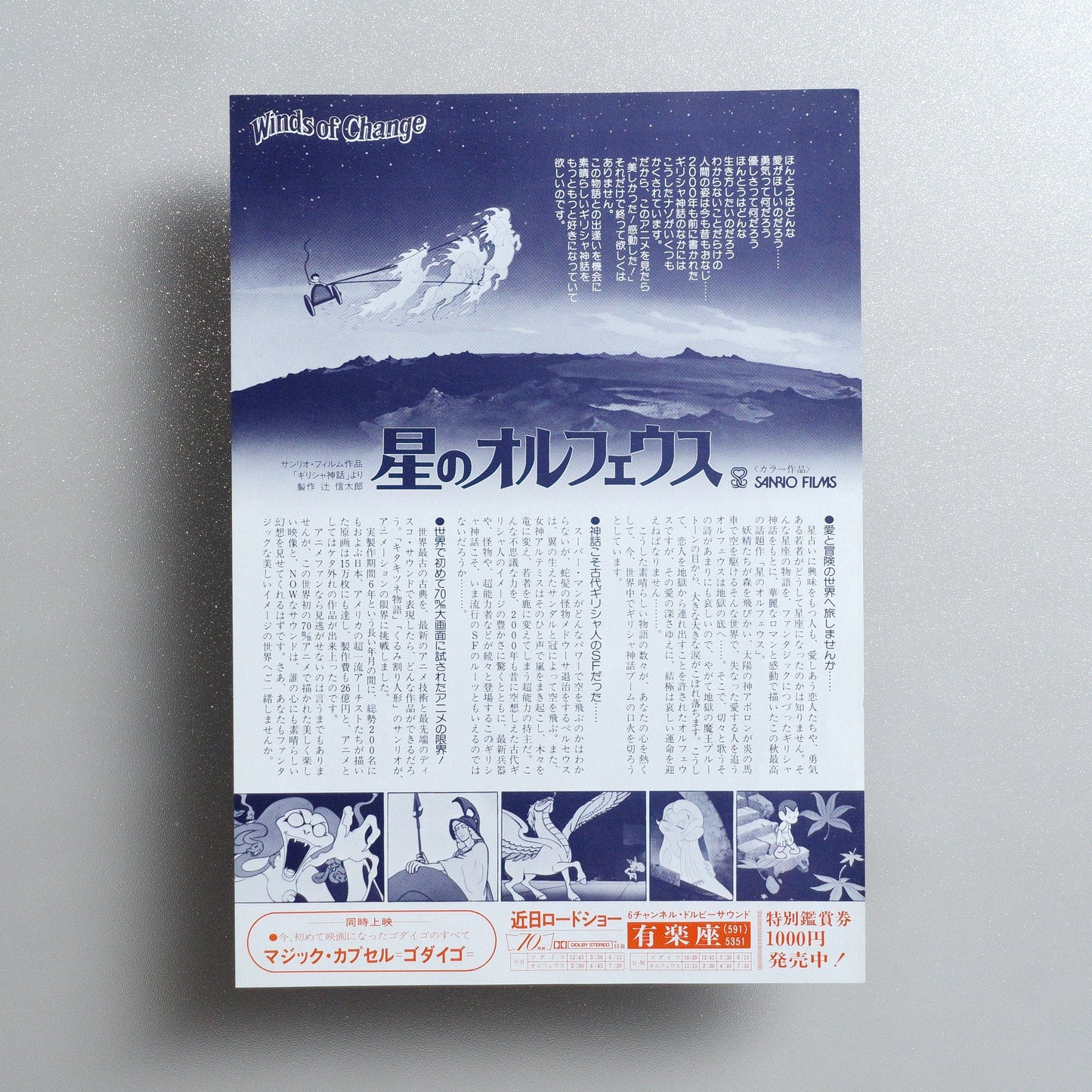 Winds of Change 1979 Japanese B5 Movie Flyer - side C