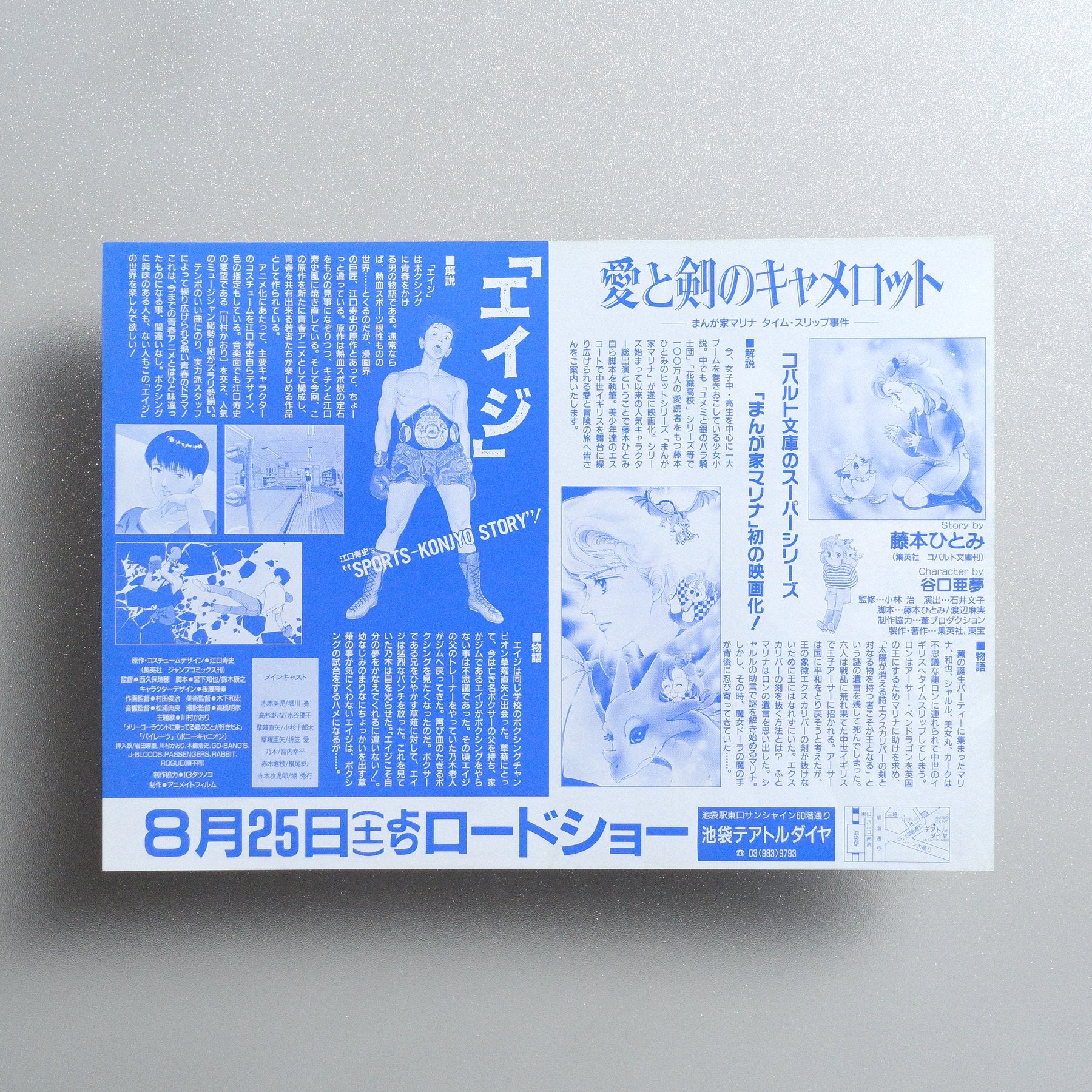 Eiji 1990 Japanese B5 Movie Flyer - reverse