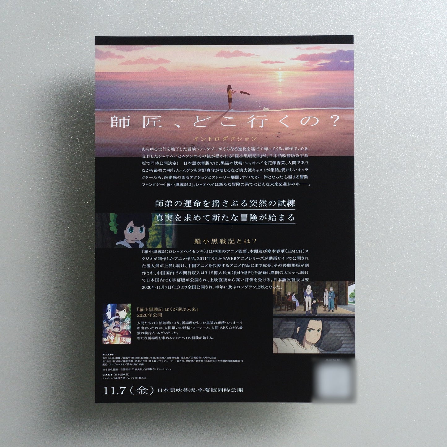 The Legend of Hei II 2025 Japanese B5 Movie Flyer - Design B reverse