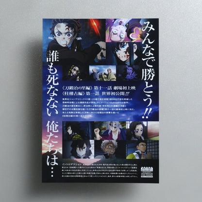 Demon Slayer: Kimetsu No Yaiba - To the Hashira Training 2023 Japanese B5 Movie Flyer - reverse