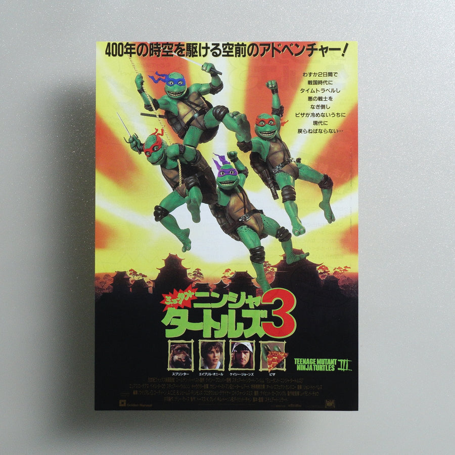Teenage Mutant Ninja Turtles III 1994 Japanese B5 Movie Flyer - front