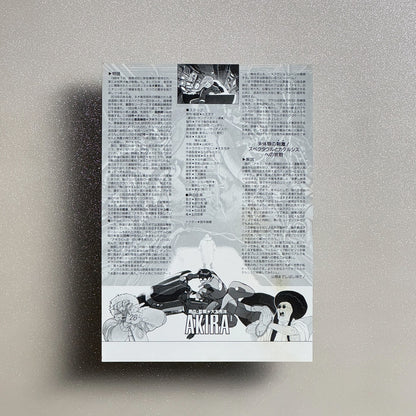 Akira 1988 Japanese B5 Movie Flyer - reverse