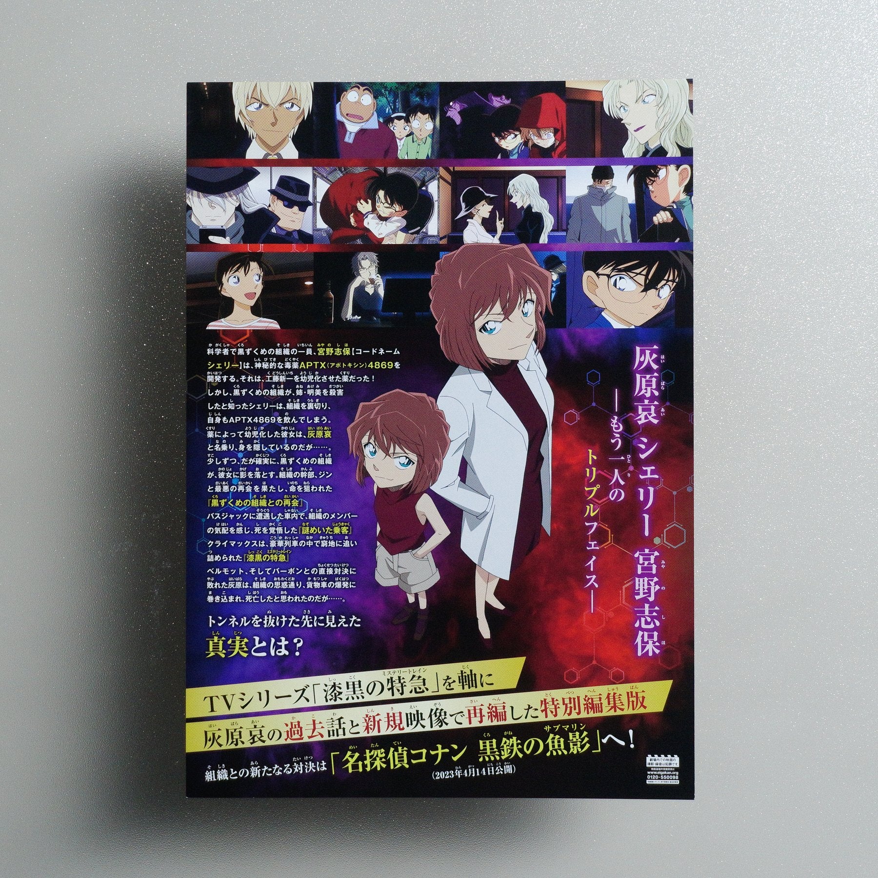Detective Conan: Episode of Ai Haibara - Black Iron Mystery Train 2022 Japanese B5 Movie Flyer - reverse