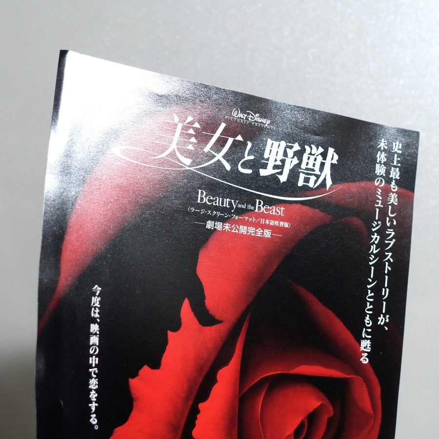 Beauty and the Beast — Large-Screen Format 2002 Japanese A4 Folded Flyer - reverse