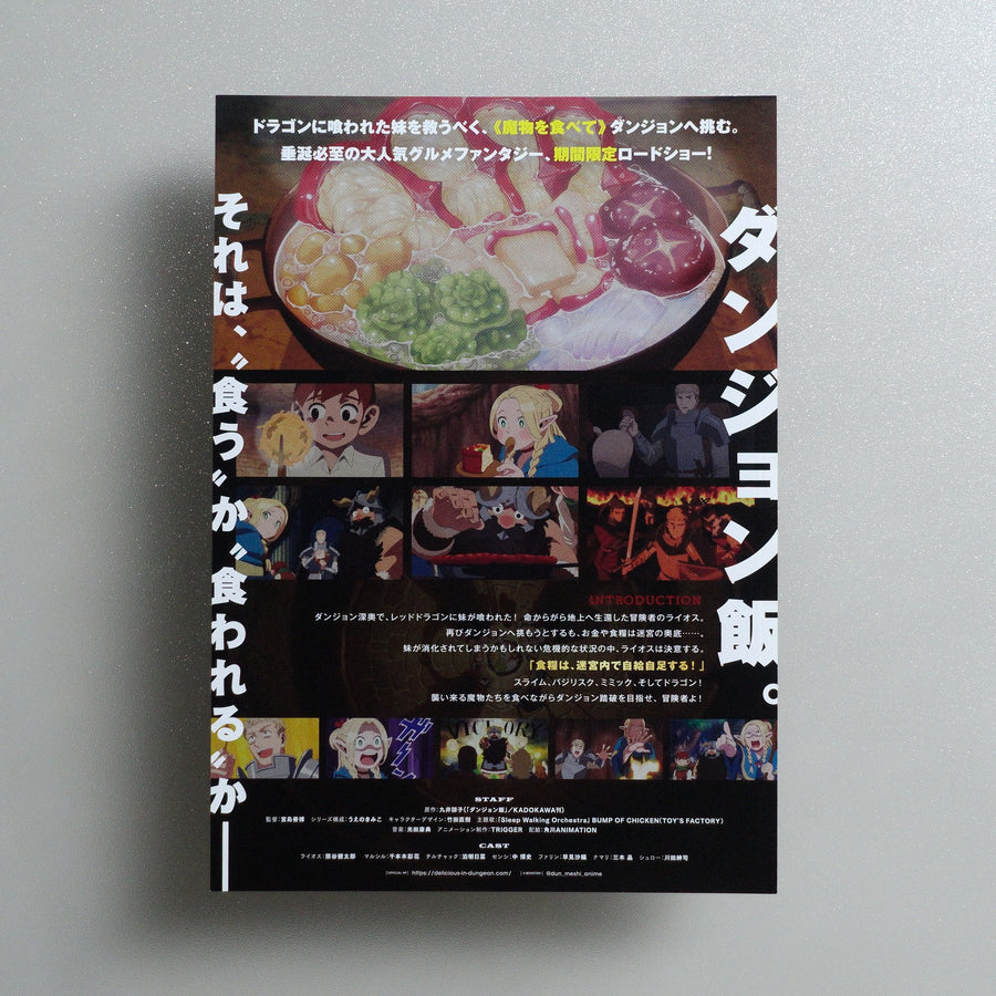 Delicious in Dungeon 2023 Japanese B5 Screening Flyer - reverse