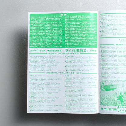 Shuji Terayama Film Festival: Farewell, Cinema; 1993 Japanese B5 Exhibition Flyer - front
