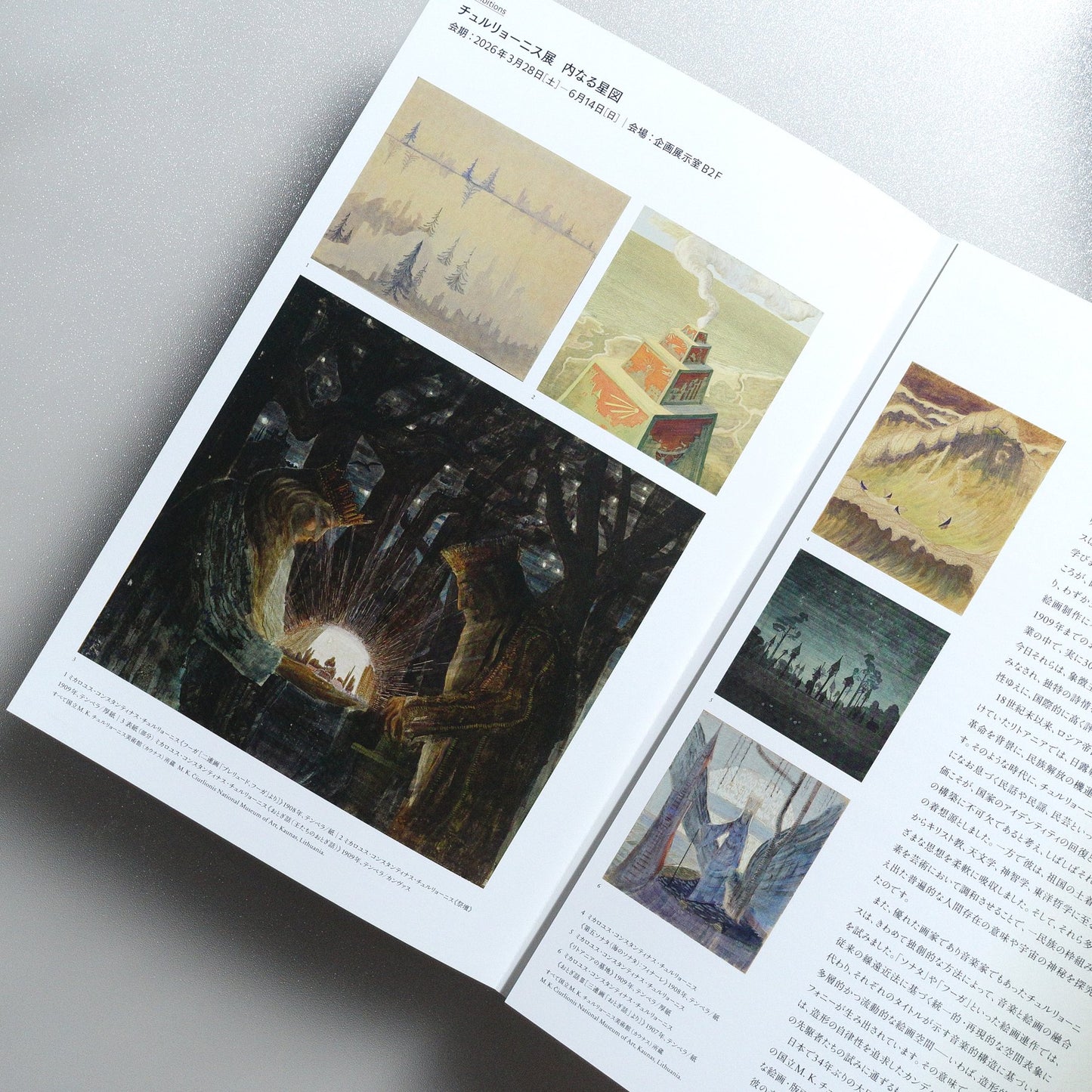 M; K; Čiurlionis: The Inner Constellation 2026 Japanese A4 Exhibition Flyer - reverse