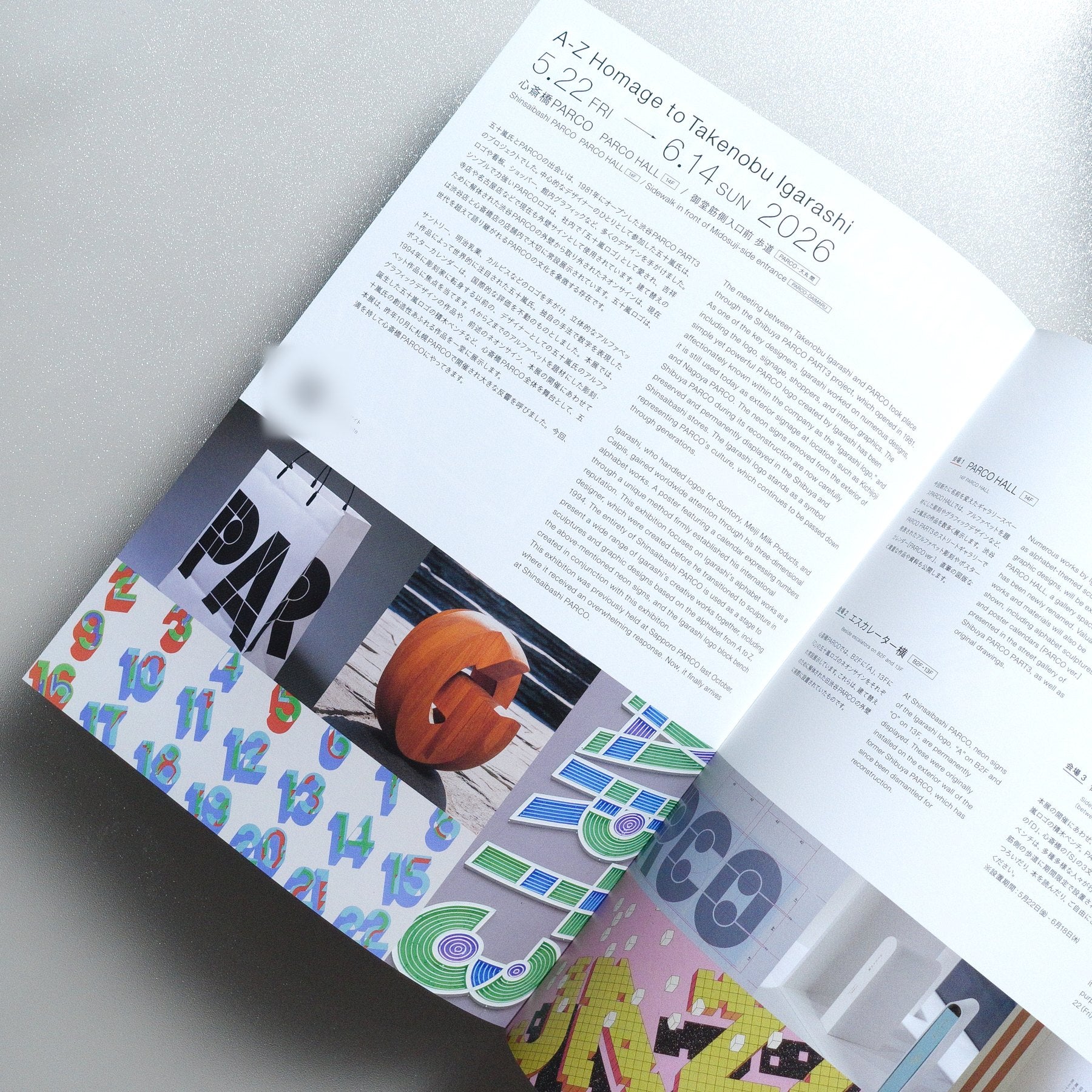 A–Z Homage to Takenobu Igarashi 2026 Japanese A4 Exhibition Flyer - reverse