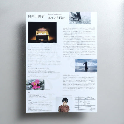 Tomoko Mukaiyama: Act of Fire 2025 Japanese A4 Exhibition Flyer - reverse