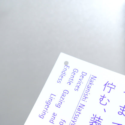 Nakanishi Natsuyuki: Devices for Gentle Gazing and Endless Lingering 2025 Japanese A4 Exhibition Flyer - reverse
