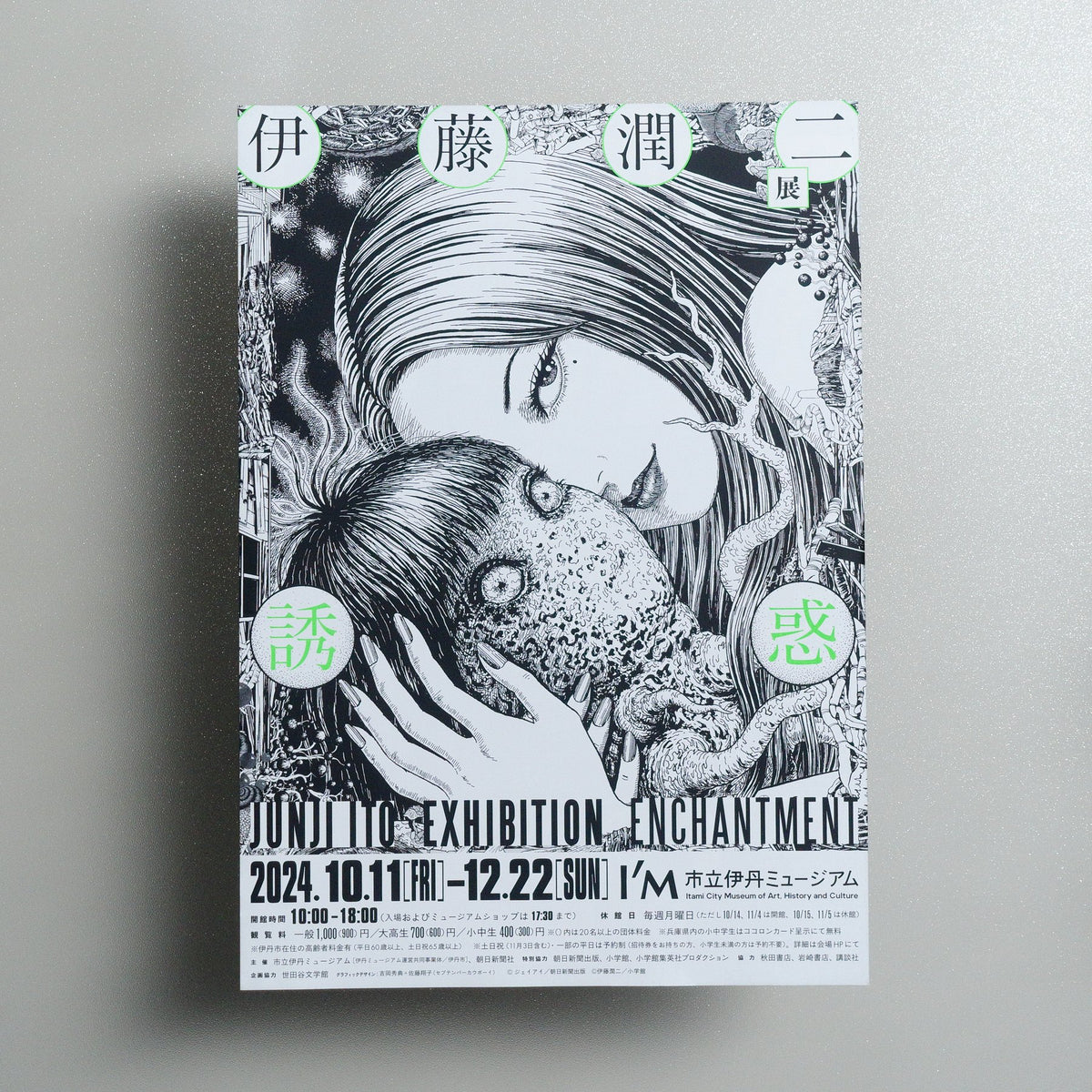 Junji Ito Exhibition Enchantment 2024 Japanese A4 Exhibition Flyer - Itami Edition front