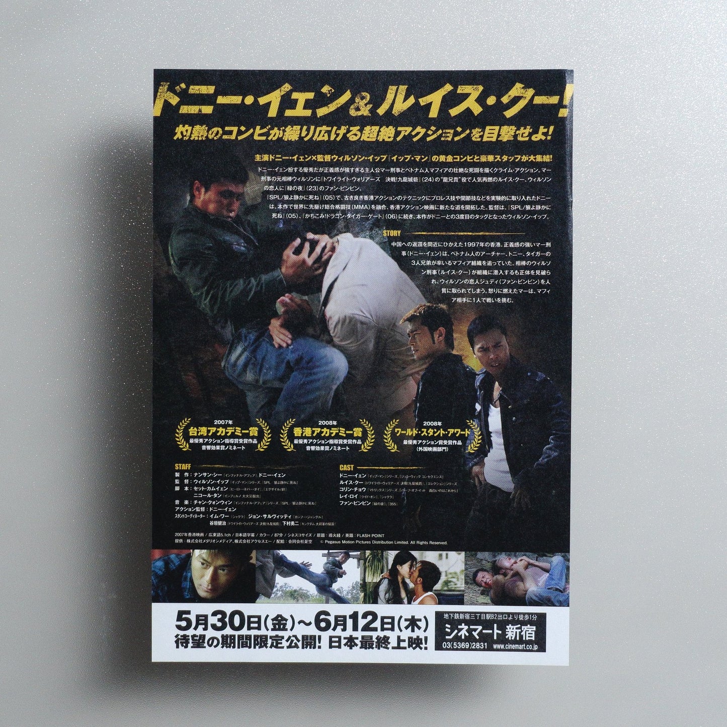 Flash Point 2025 Japanese B5 Movie Flyer - reverse