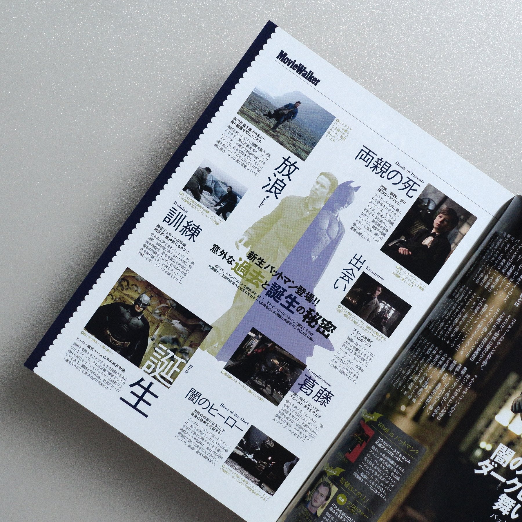 Batman Begins 2005 Japanese B5 Movie Flyer - Design B reverse