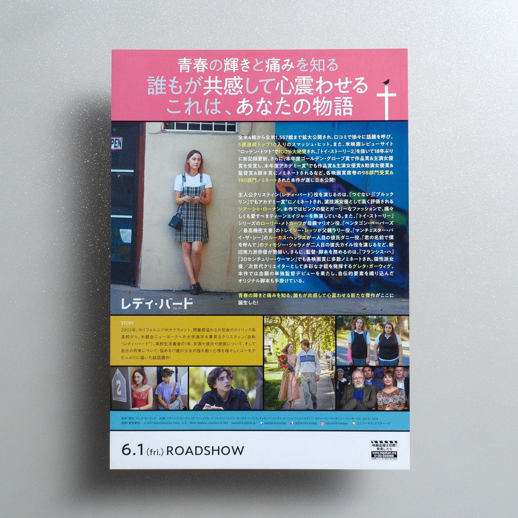 Lady Bird 2018 Japanese B5 Folded Flyer - reverse
