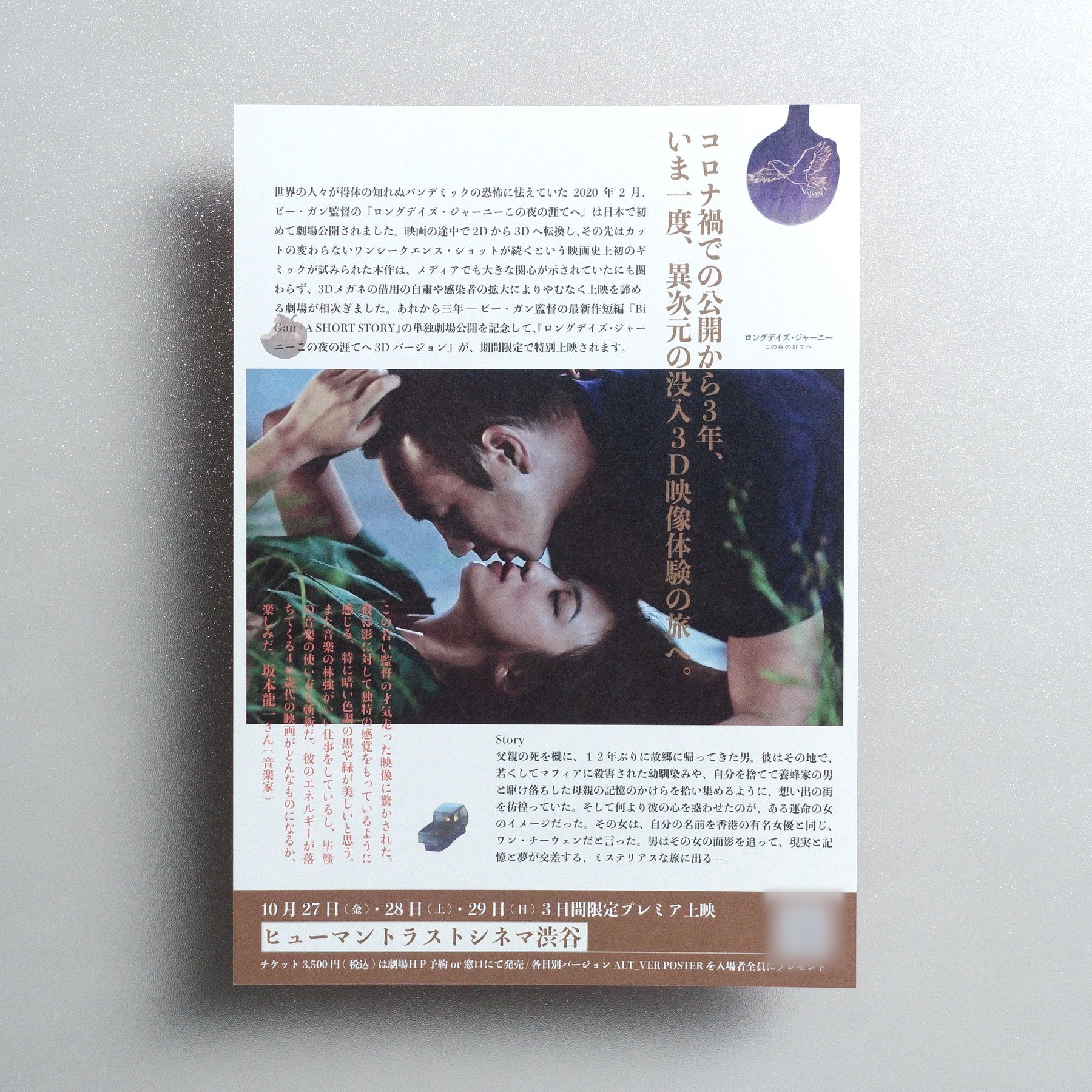 Long Day’s Journey Into Night 2020 Japanese B5 Movie Flyer - side C