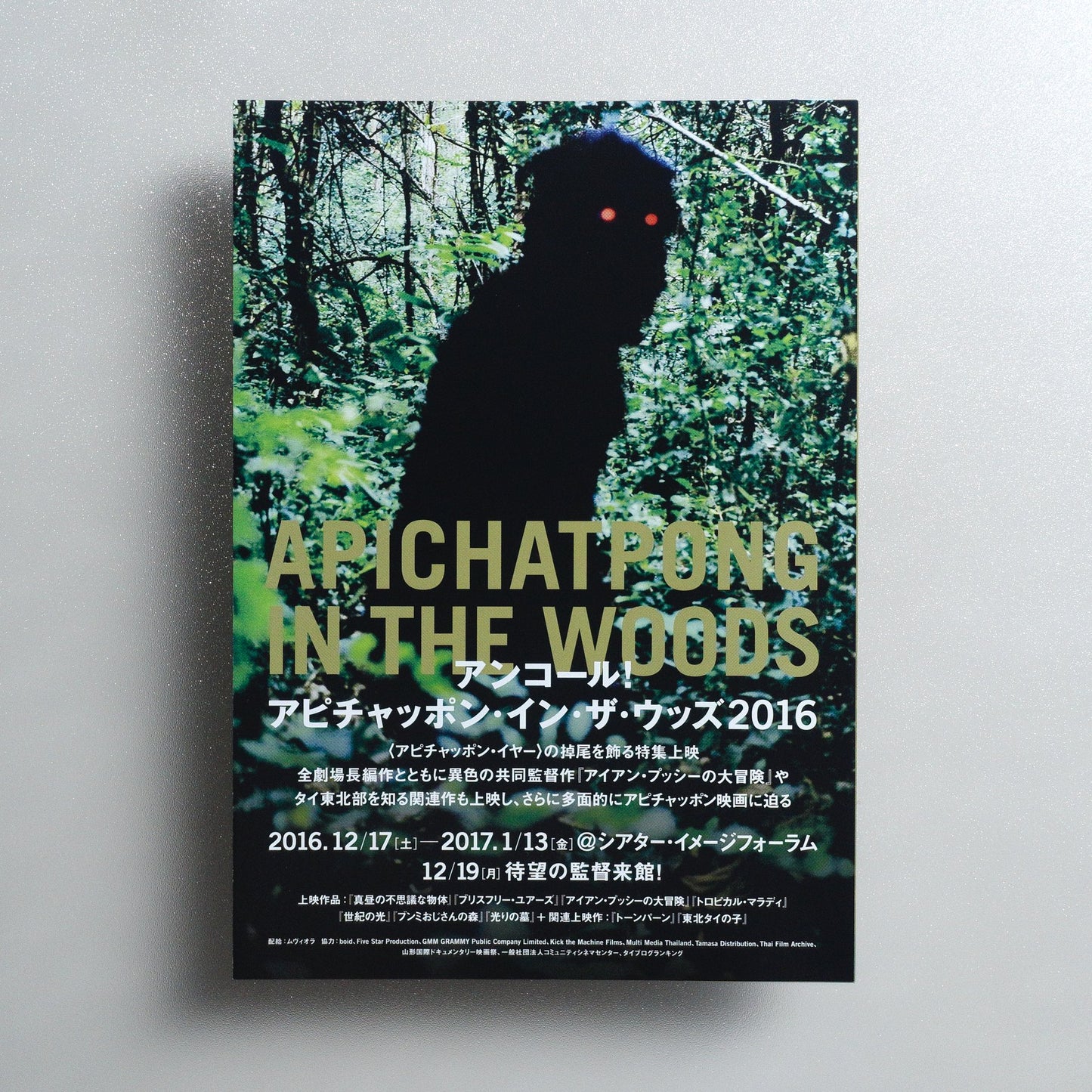 Apichatpong in the Woods 2016 Encore 2016 Japanese B5 Folded Flyer - front