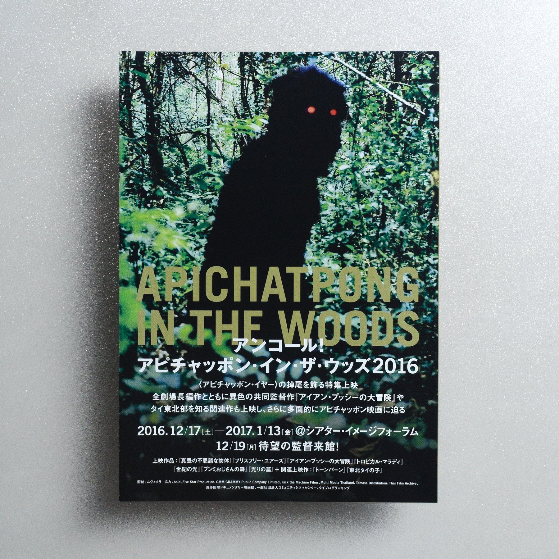 Apichatpong in the Woods 2016 Encore 2016 Japanese B5 Folded Flyer - front