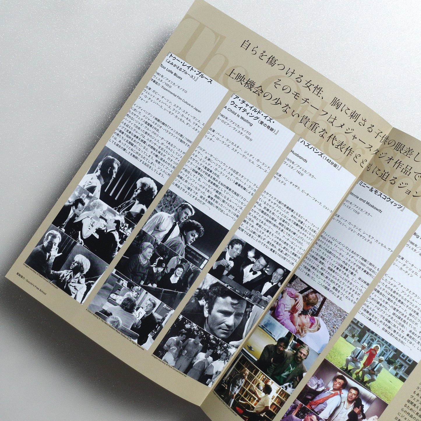 The Other Side of John Cassavetes 2023 Japanese B5 Folded Flyer - side C