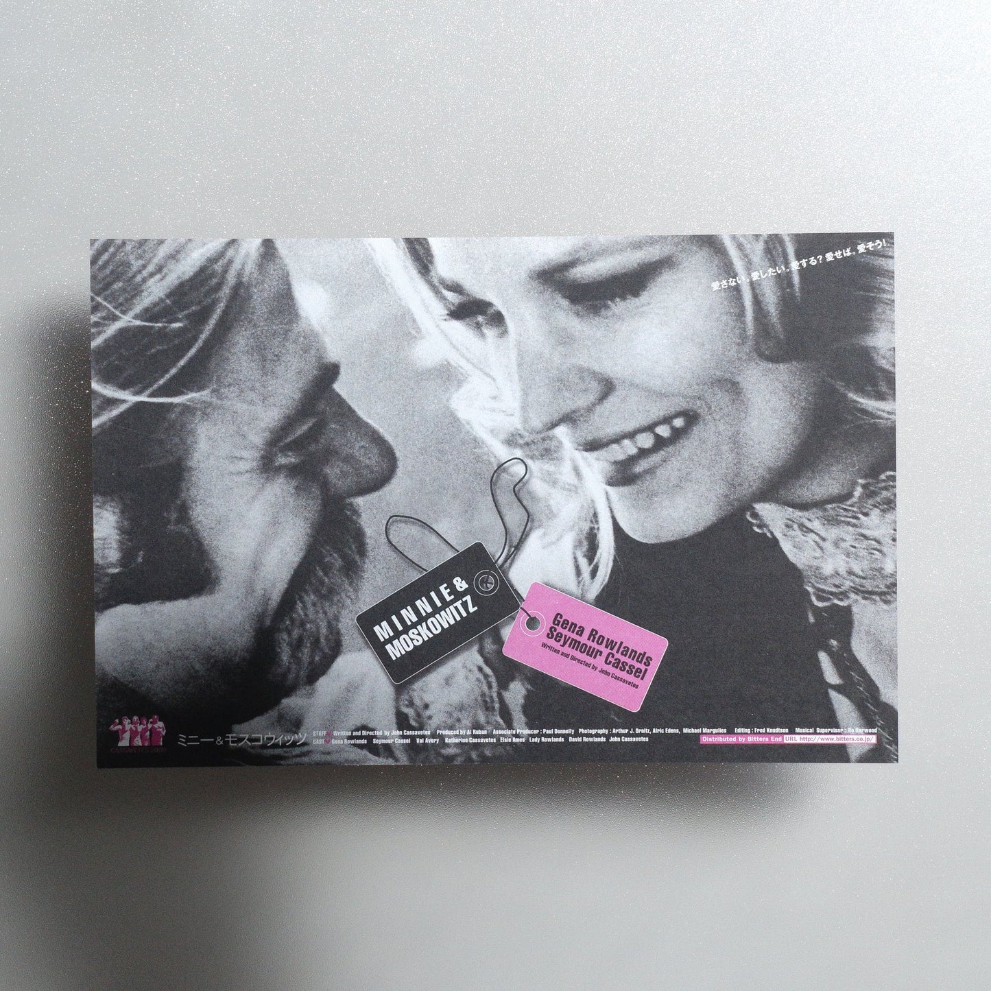 Minnie and Moskowitz 2000 Japanese B5 Movie Flyer - front