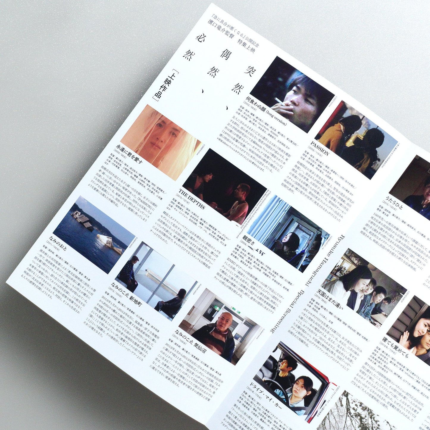 Ryusuke Hamaguchi Special Screening 2026 Japanese B5 Folded Flyer - reverse