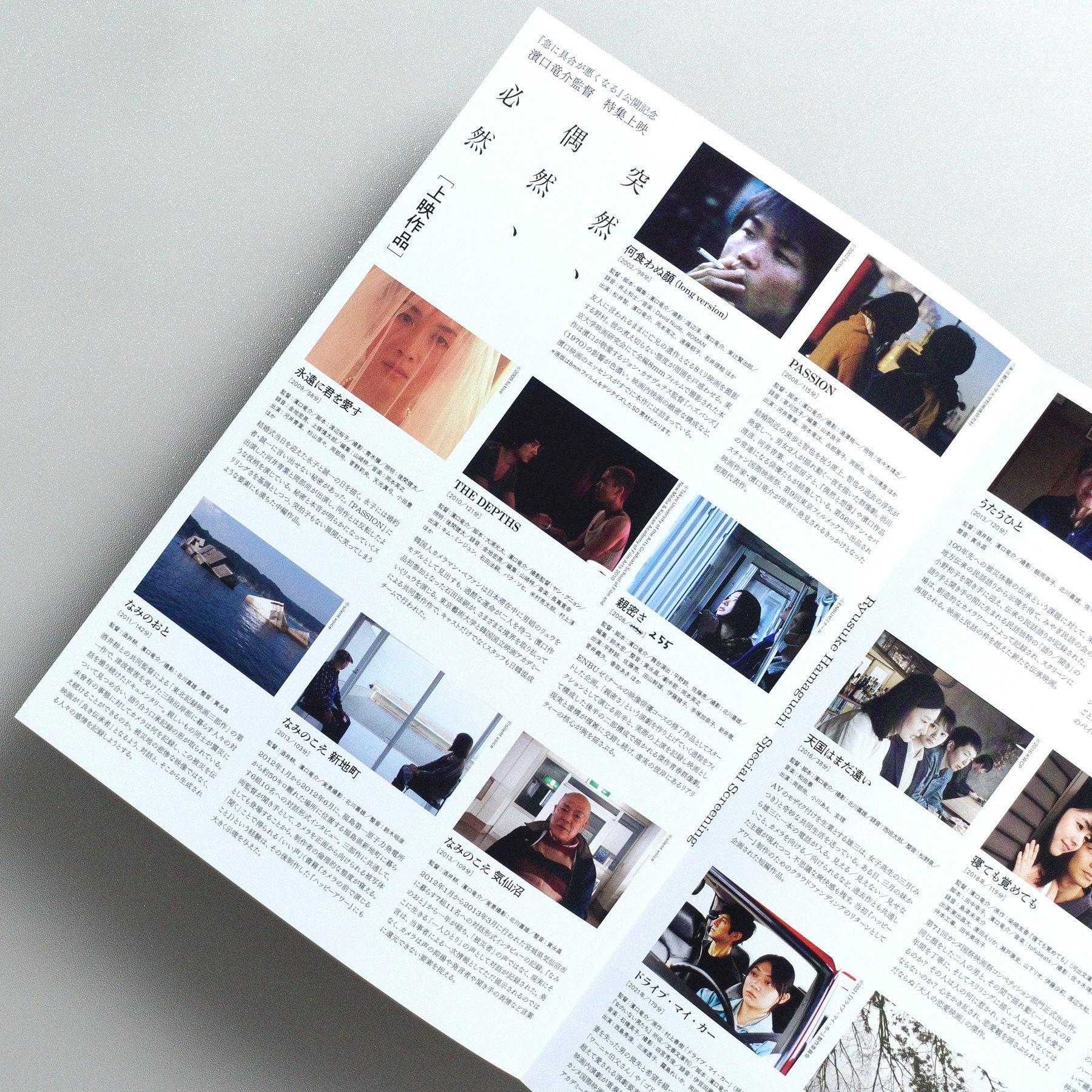 Ryusuke Hamaguchi Special Screening 2026 Japanese B5 Folded Flyer - reverse