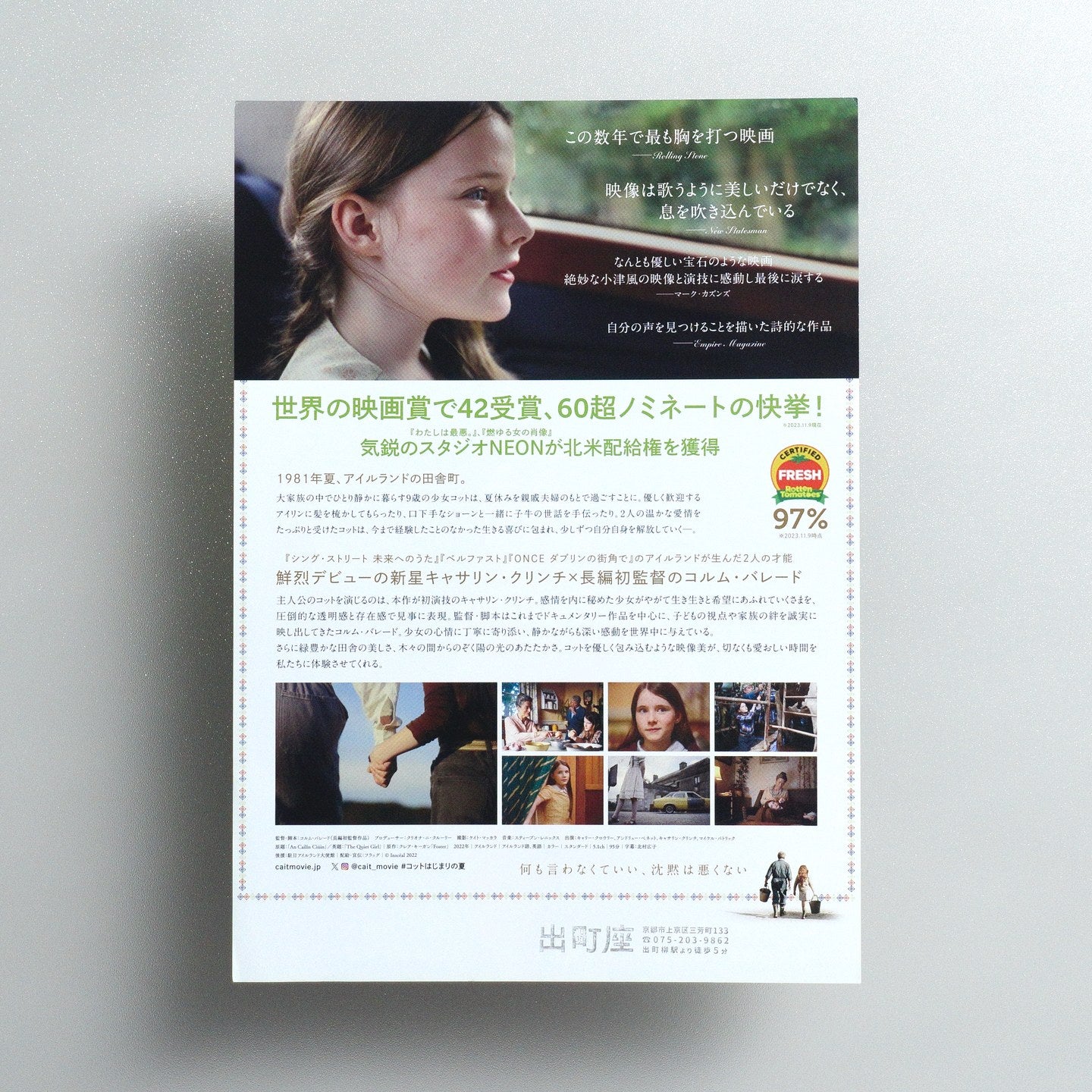 The Quiet Girl 2023 Japanese B5 Movie Flyer - side D