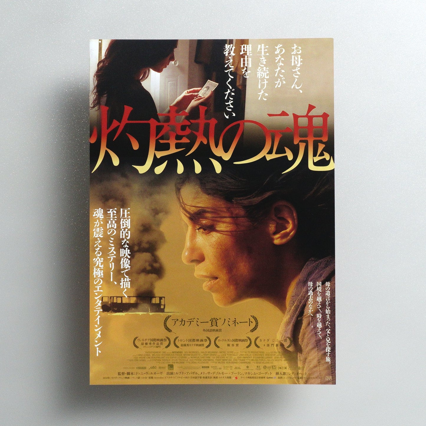 Incendies 2011 Japanese B5 Movie Flyer - front
