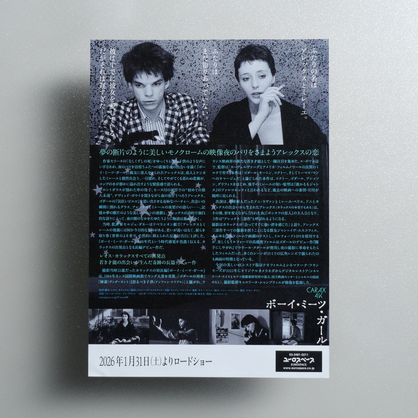 Boy Meets Girl 2026 Japanese B5 Movie Flyer - reverse