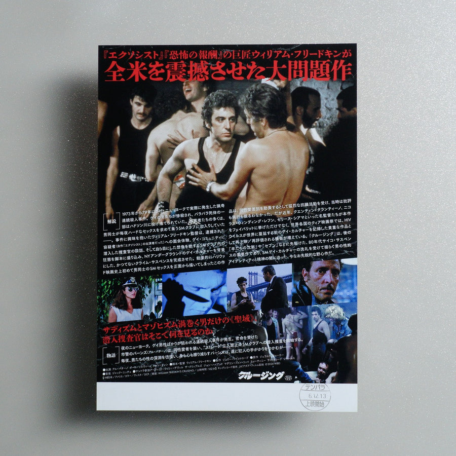 Cruising 2024 Japanese B5 Movie Flyer - reverse