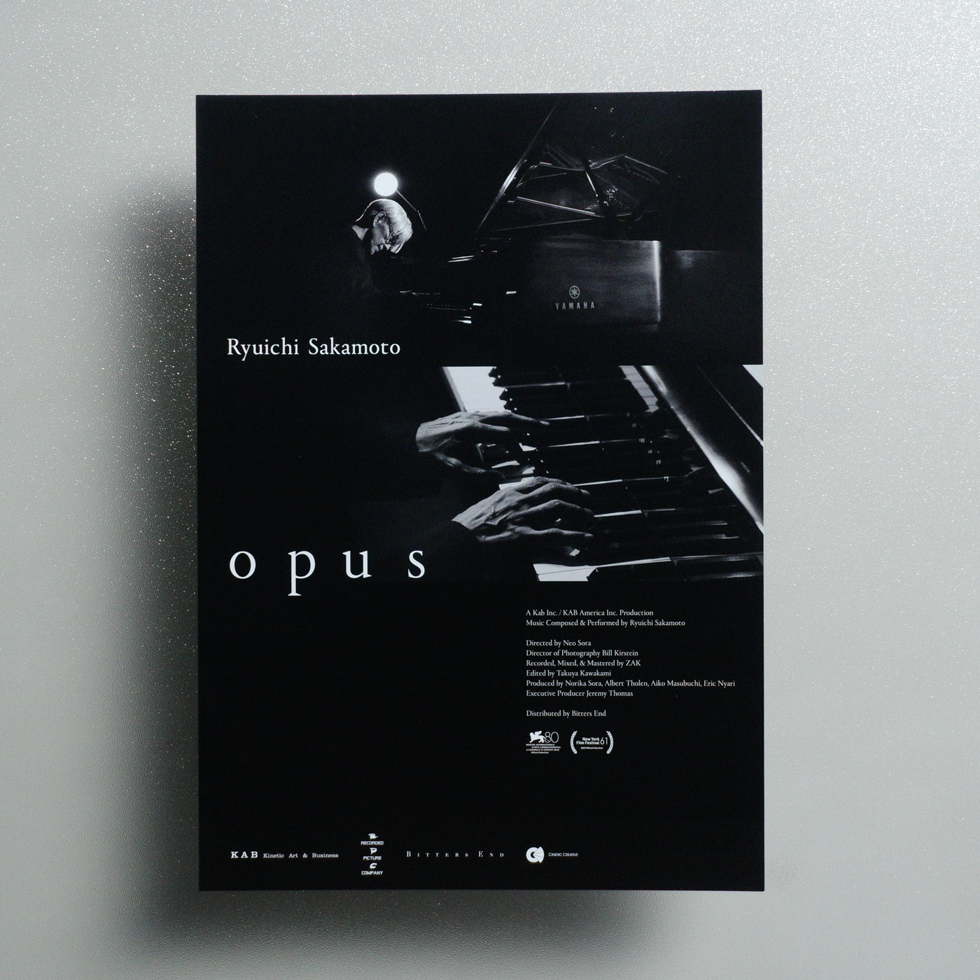 Ryuichi Sakamoto | Opus 2024 Japanese B5 Movie Flyer - front