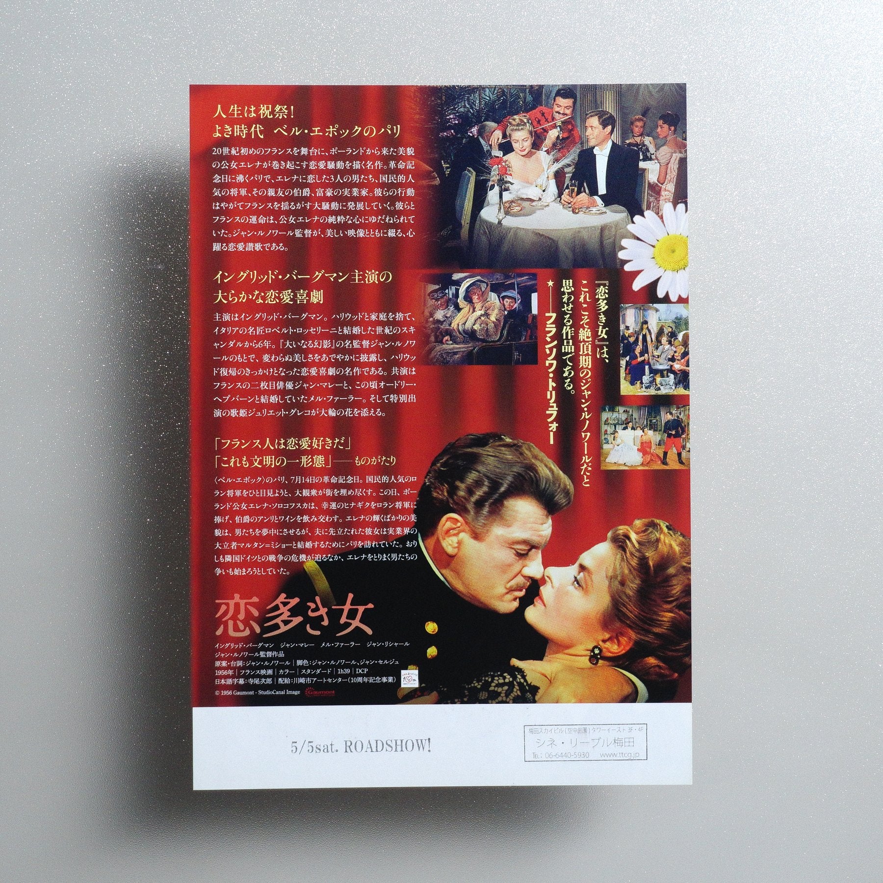 Elena and Her Men 2018 Japanese B5 Movie Flyer - reverse