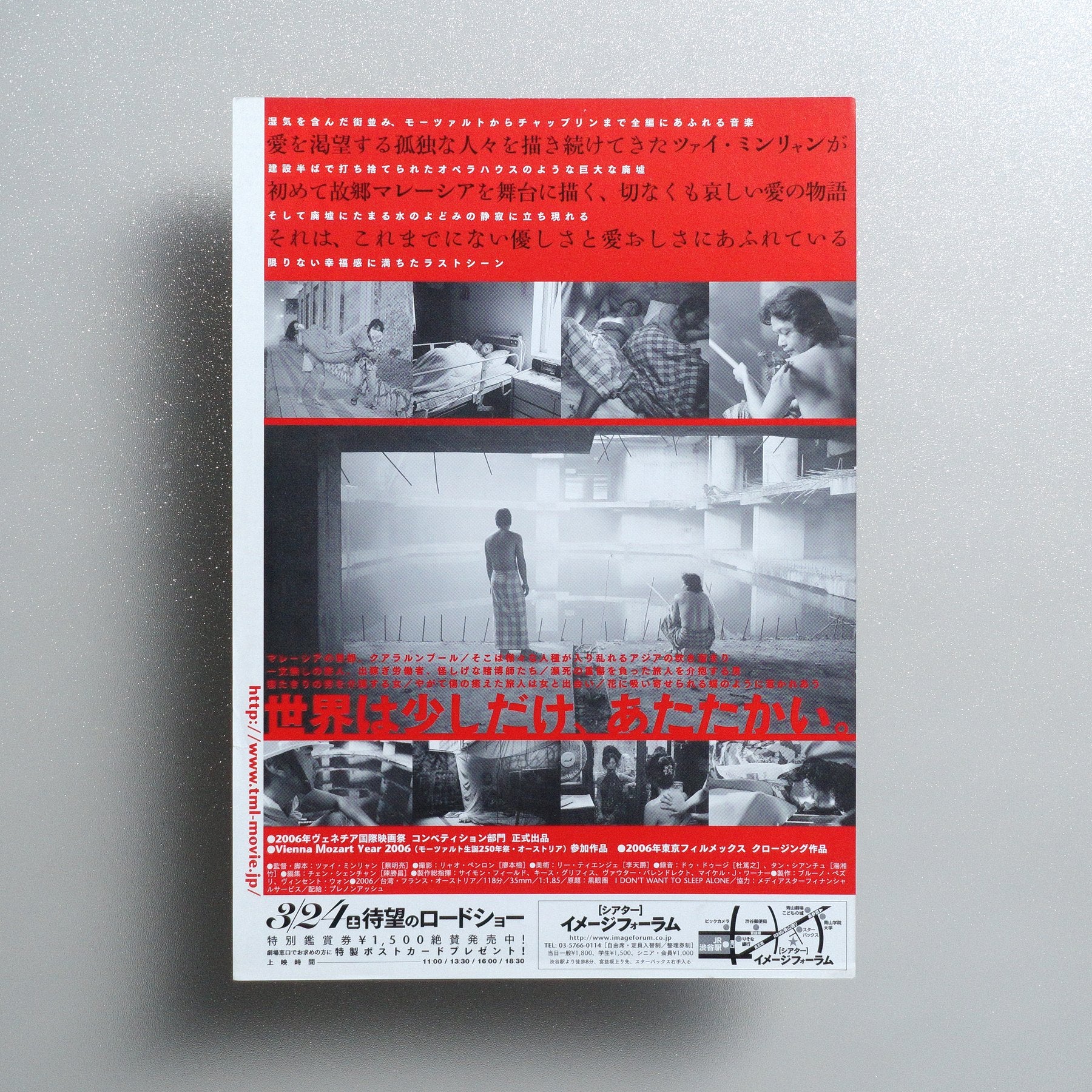 I Don’t Want to Sleep Alone 2007 Japanese B5 Movie Flyer - reverse